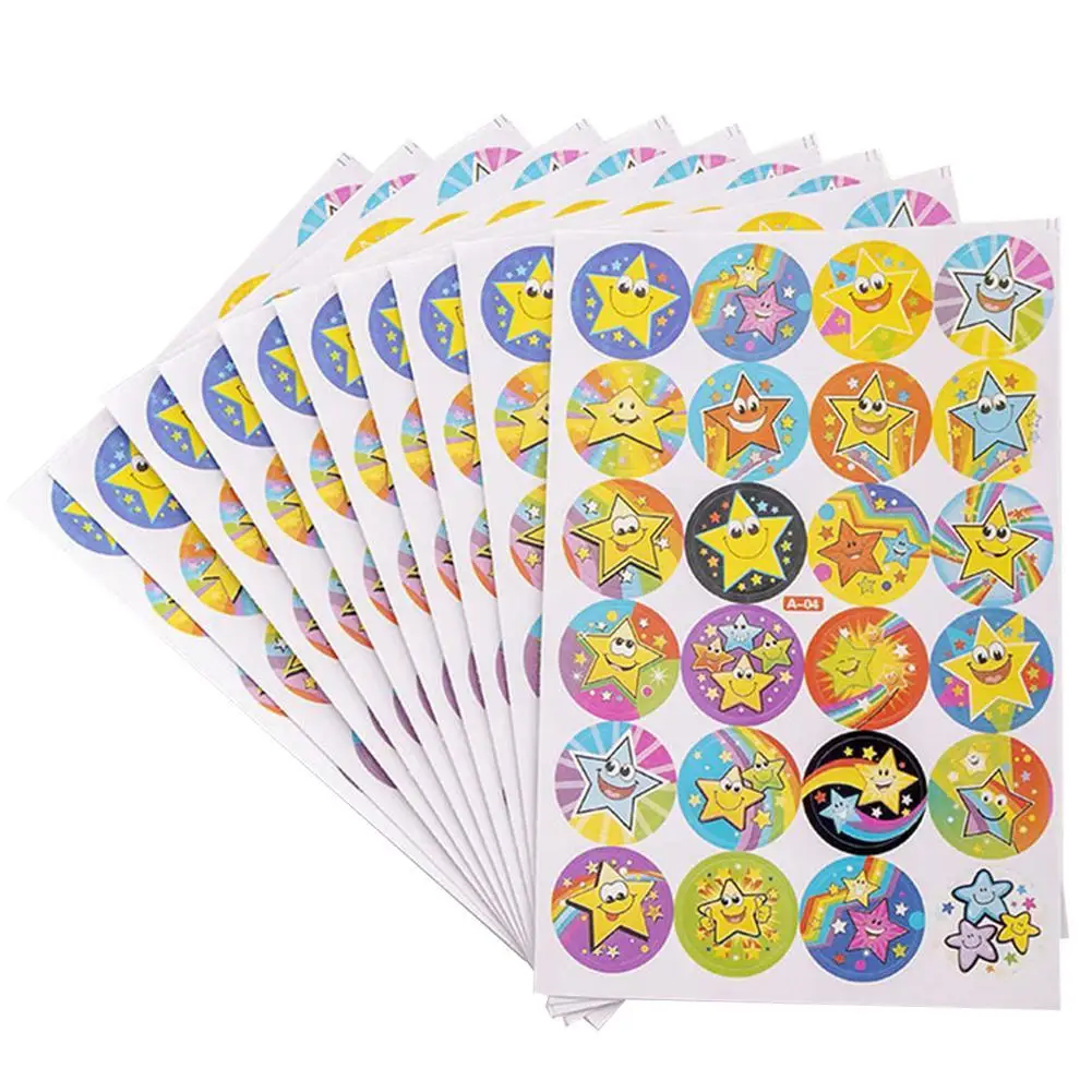 

Creative Letter Cute Cartoon Bubble Stickers Primary School Kindergarten Encourage Reward English Evaluation Models Stickers