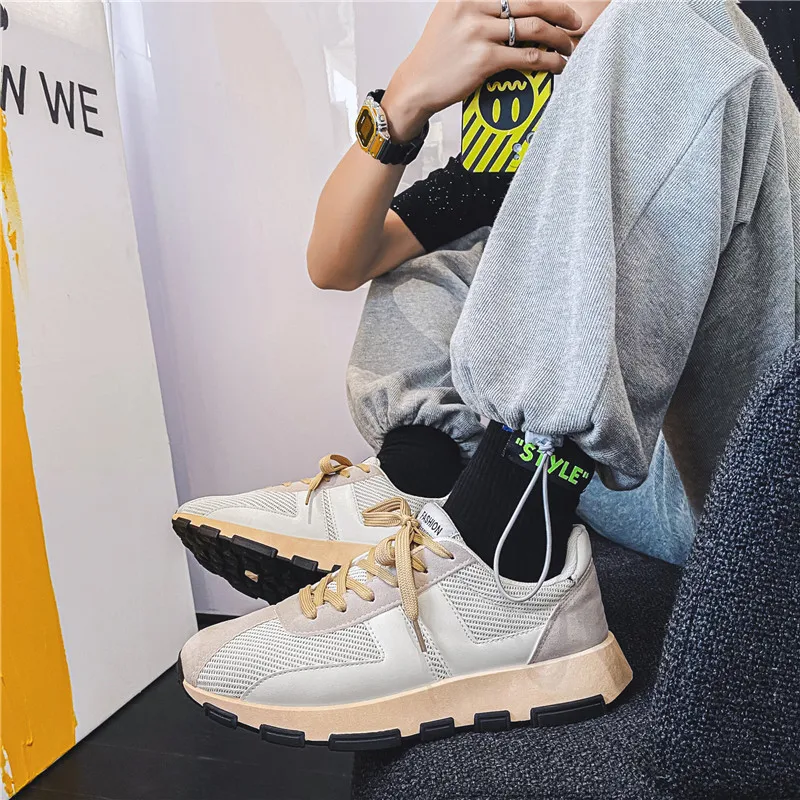 

UBERU Casual sports shoes men 2021new fashion mesh breathable casual shoes high quality forrest shoes lightweight driving shoes