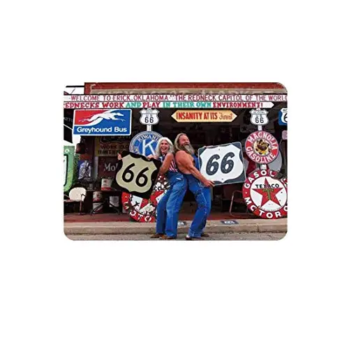 

Vintage Tin Sign - Route 66 Retro Metal Decorative Sign Wall Decor Home Decor Plaques Metal Poster Plate for Garage Bedroom bar