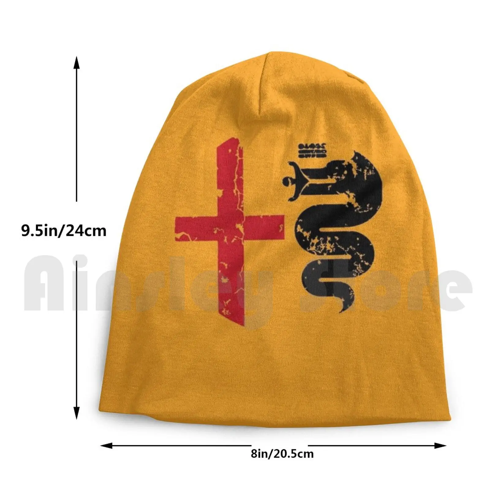 Трикотажная Шапка-бини Alfa шапка в стиле хип-хоп со скидкой с рисунком черной