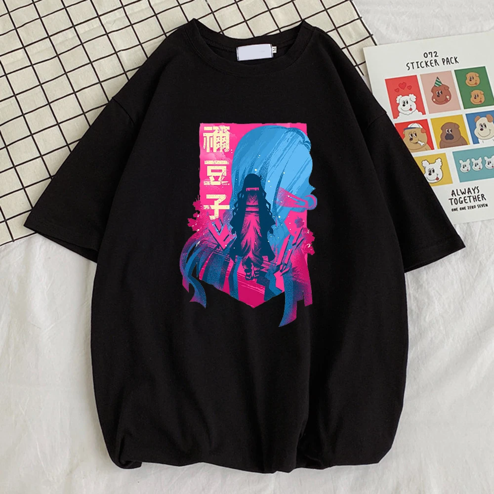 

Demon Slayer Kamado Nezuko Print Mens T-Shirts Funky Crew Neck Tshirt Style Loose T-Shirt Retro Men Short Sleeve