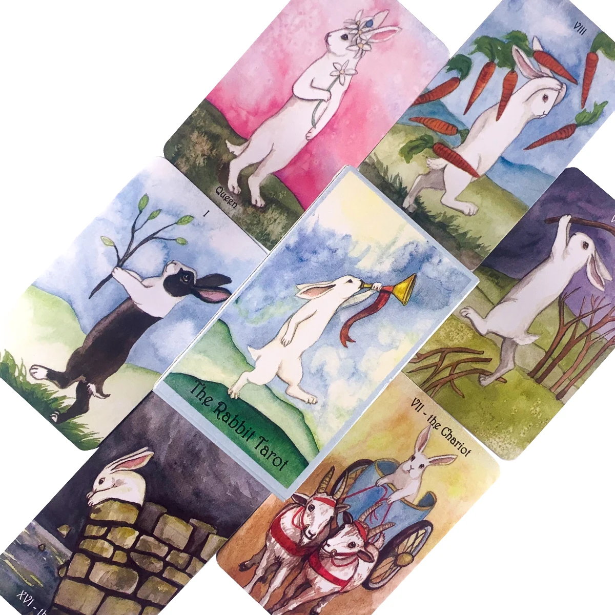 

The Rabbit Tarot Cards Deck Kawaii Cute Party Board Games Oracle High Quality Witch Altar Supplies Cards With Guide E Book 18
