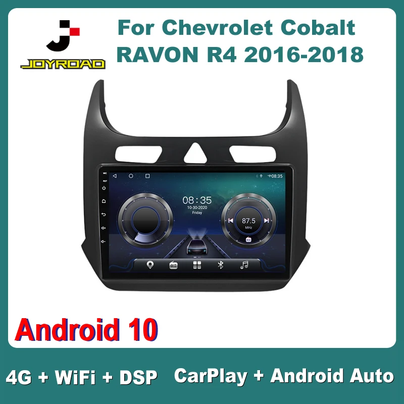 Автомагнитола 9 дюймов для Chevrolet Cobalt RAVON R4 2016-2018 Android 10 Carplay Auto 4G Sim Wi-Fi DSP RDS