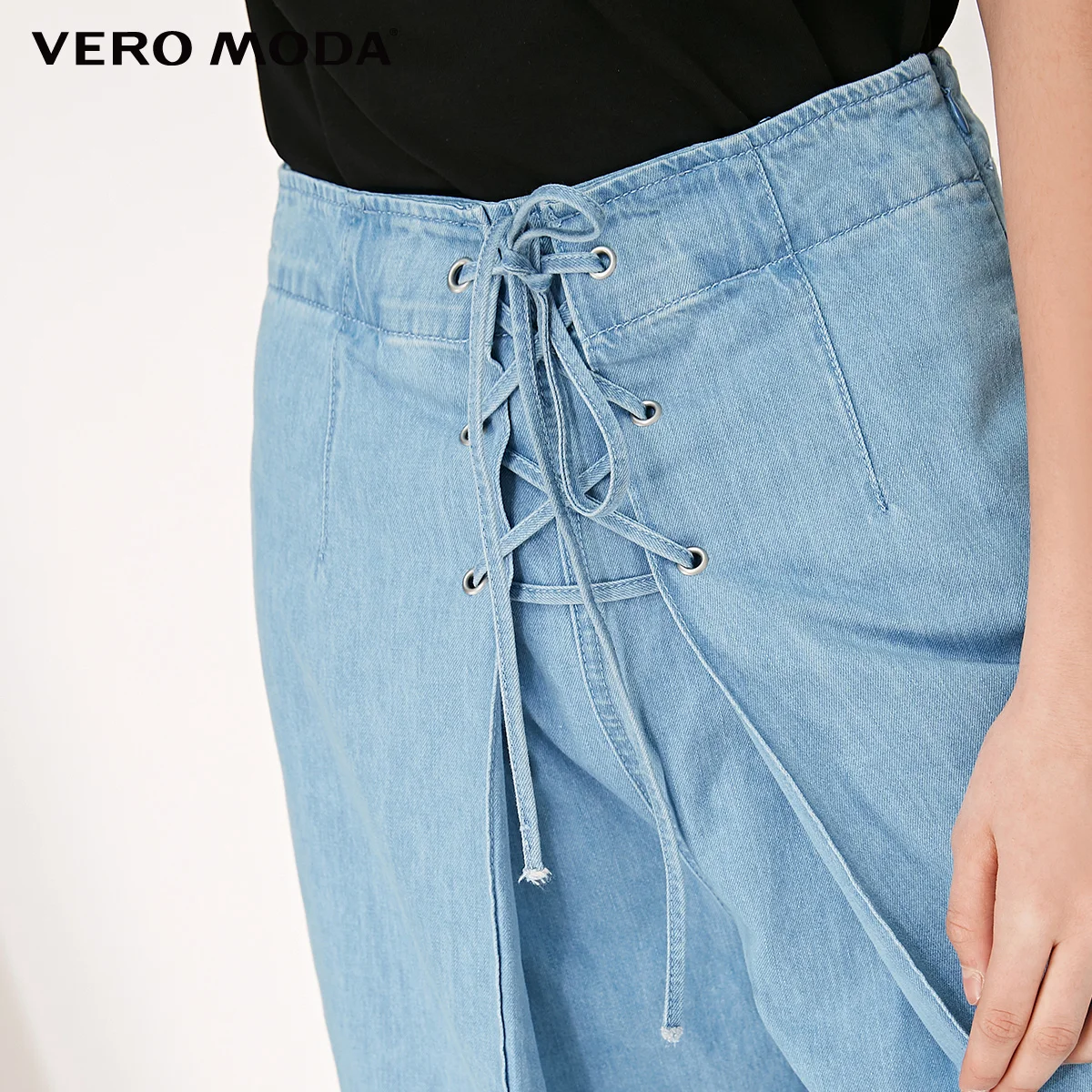 Женские джинсы капри с высокой посадкой Vero Moda 100% хлопок потертые и | 31926I553|Широкие