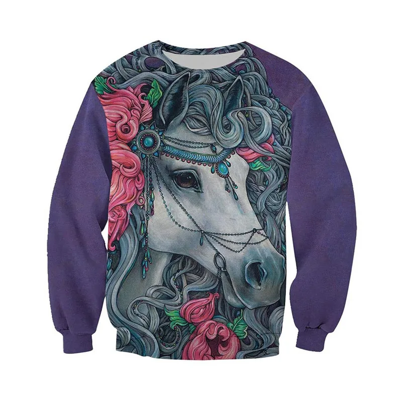 

2020 beautiful horse 3D full print men's and women's Hoodie / Sweatshirt / zipper jacket new fashion casual top in autumn and wi