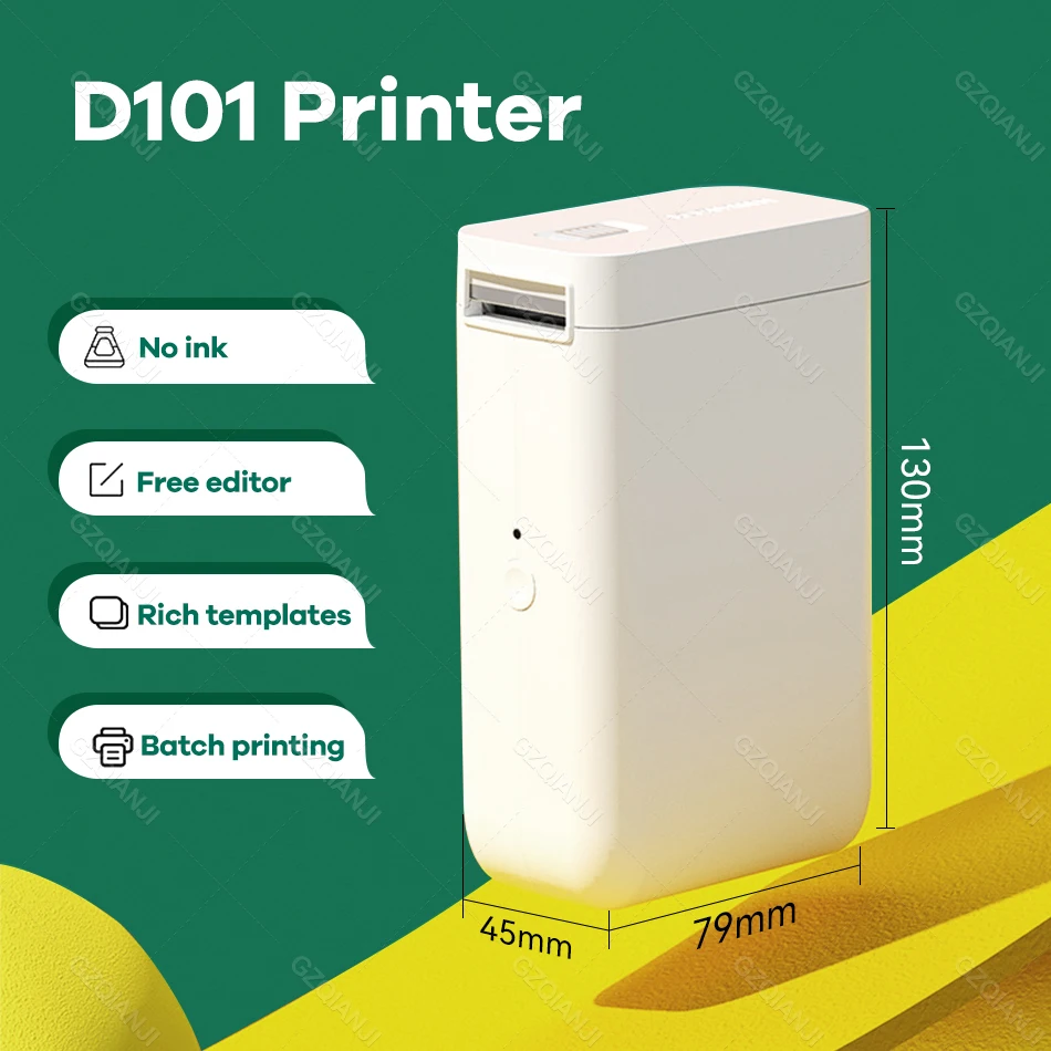 Мини термопринтер Niimbot D101 D11 D110 Plus для этикеток принтер без чернил портативный
