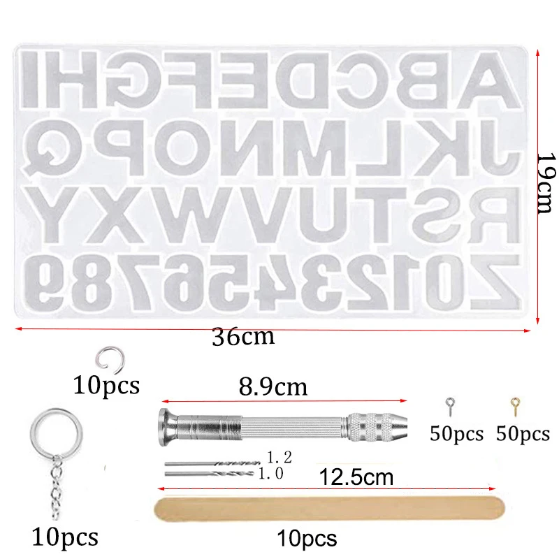 

Letter Number Silicone Casting Molds for Resin Epoxy Jewelry Molds for Craft Making Pendant Keychain