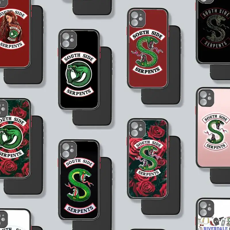 

TV Riverdale Serpents Phone Case Matte Transparent for iPhone 7 8 11 12 s mini pro X XS XR MAX Plus coque