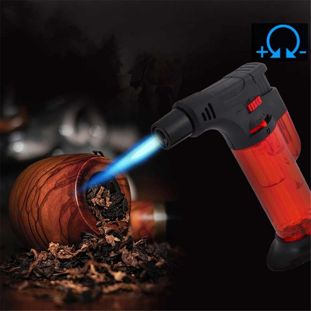 Супер-струйная зажигалка надувная Регулируемая Бутановая газовая турбо-факел