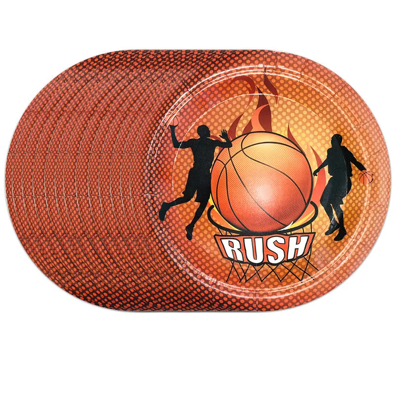 Набор столовой посуды в стиле баскетбола для мальчиков бумажная настольная