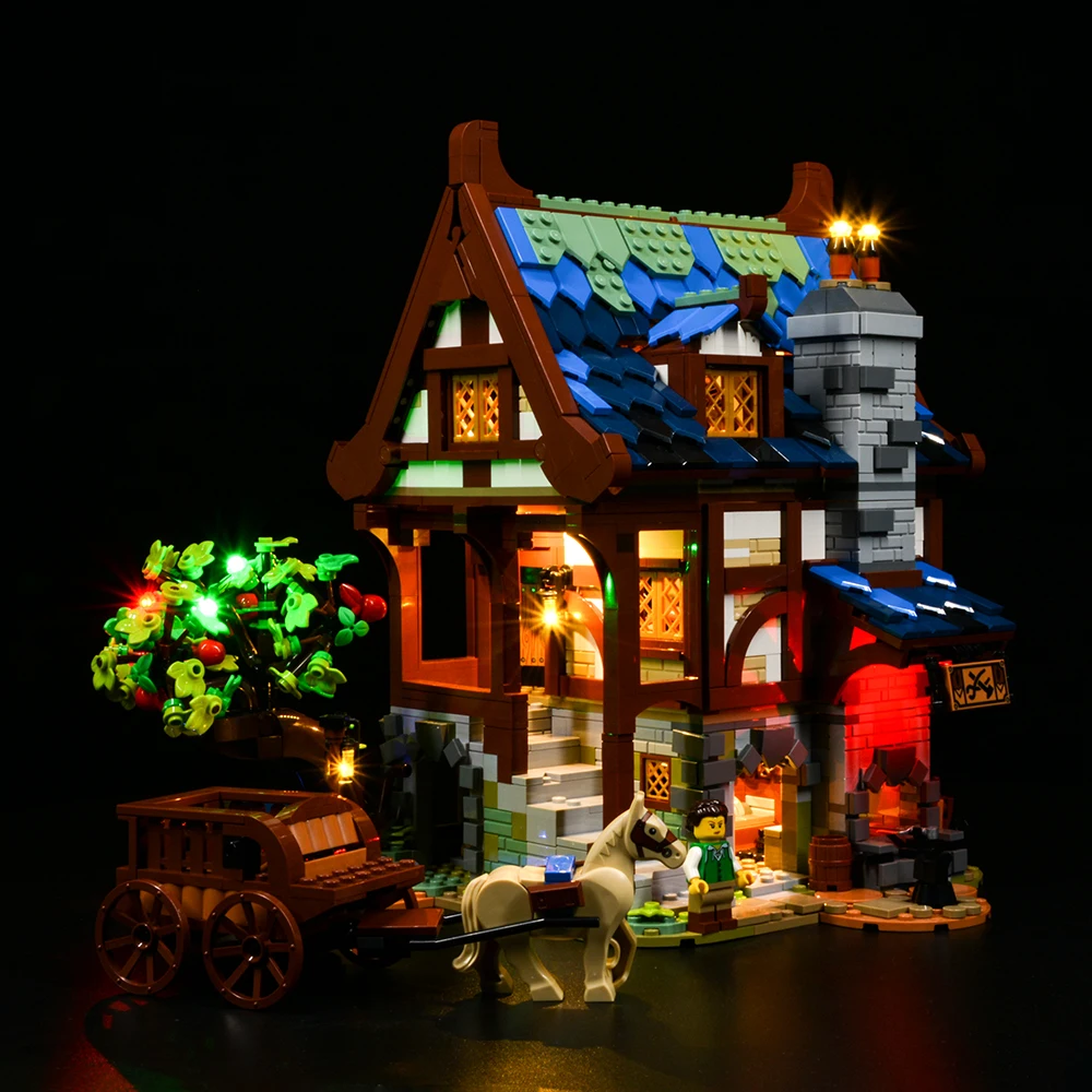 Набор со светодиодной подсветкой для 21325 средневековый Смит набор игрушек сделай