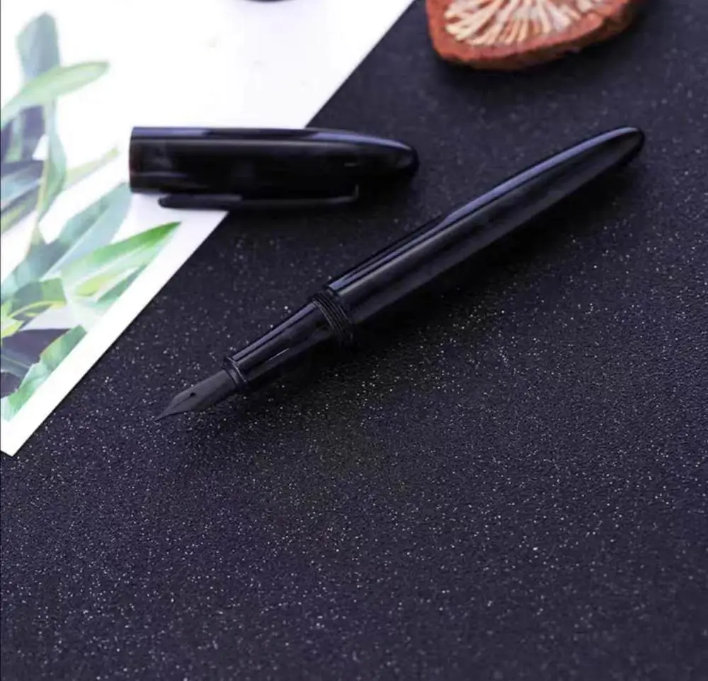 

LIY Black Fountain Pen Resin Ink Pen EF/Fine Nib Converter Filler Stationery Office school supplies Gift luxury pen