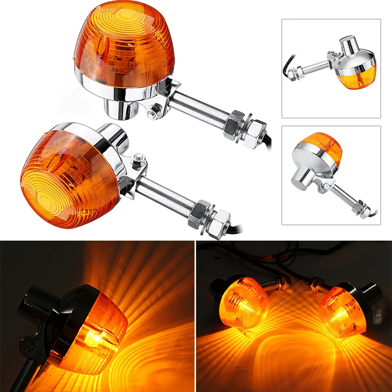 

Metal 8mm Motorcycle Lamp For Honda C70 CT70 CT90 XL100 CB350 Amber Long Lasting High Quality