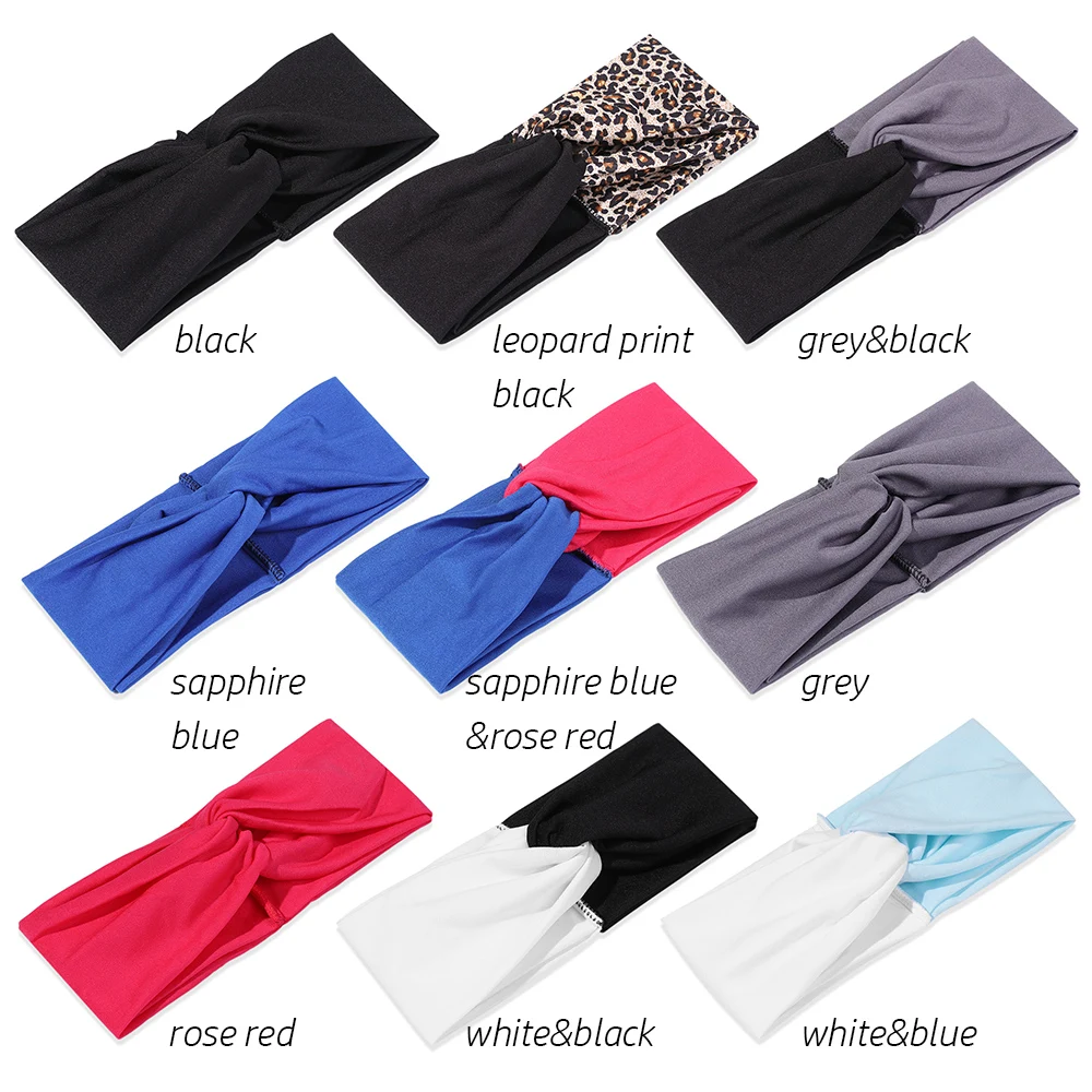 Модные широкие повязки на голову контрастных цветов мягкие эластичные зимние