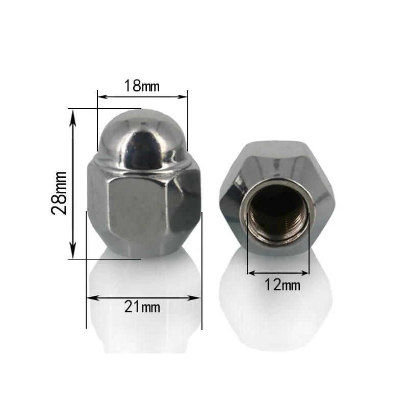 Аксессуары jdm 4 шт. 28 мм винты для автомобильных колес гайки шестигранные шин M12x1.25