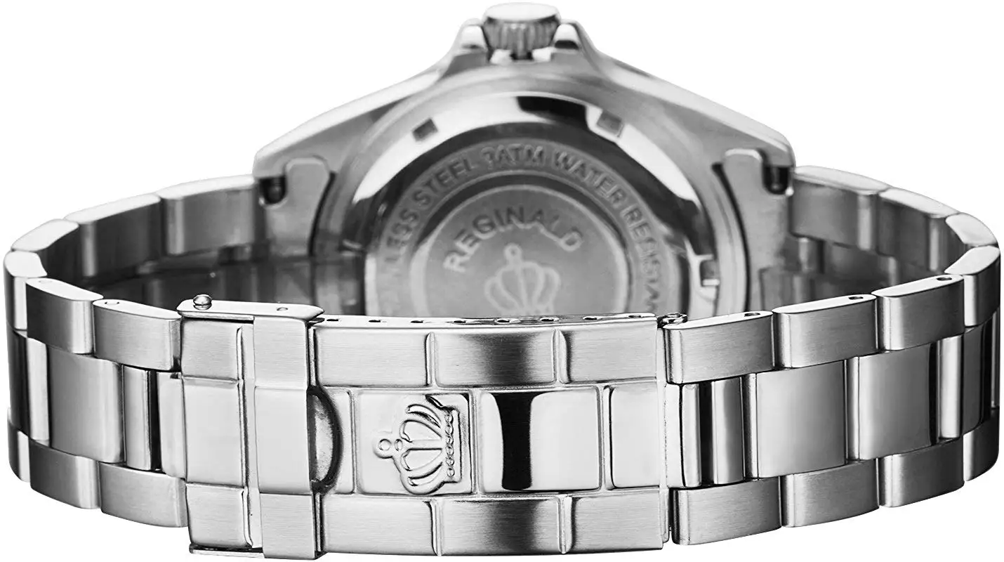 Reginald роскошные часы Для мужчин вращающийся ободок GMT Дата сапфир