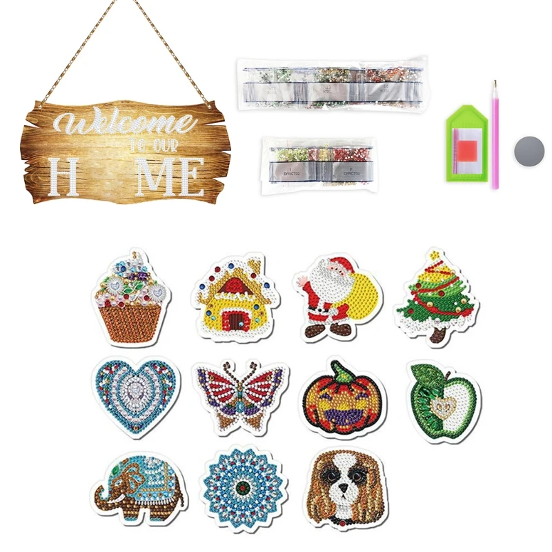 

Набор для алмазной вышивки дверей, подвесная картина для декора отеля 55KF