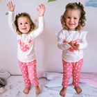 Коллекция 2022 года, новая весенняя Детская одежда Модный комплект из 2 предметов для маленьких девочек, пальто + штаны, комплект с героями мультфильмов, хлопковый костюм для новорожденных