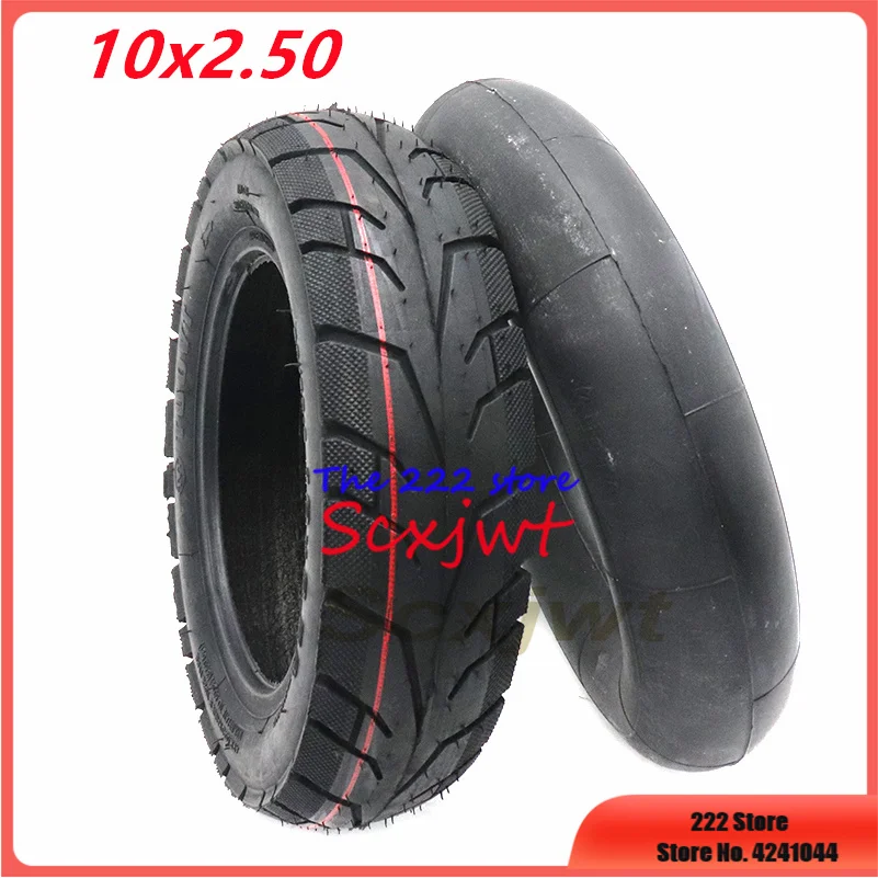 

10 Inch Pneumatic Tubeless Tire 10x2.50 Fits for Electric Scooter Balance Drive Bicycle Tyre 10x2.5 Inner Tube Outer Tyre