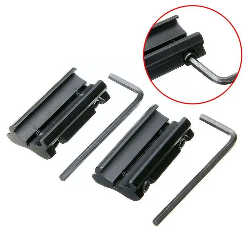 

3/8" 11mm Dovetail To 7/8" 20mm Tactical Weaver Rail Adapter Base Mount Hunting Plastic Scope Sight Flashlight Rifle Gun A7G9
