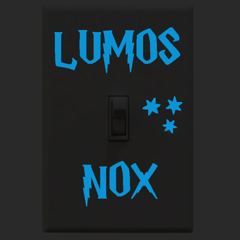 blue light 02 Мультфильм DIY Lumos nox люминесцентный Переключатель стикер светится в темноте звезда Наклейка на стену s для детской комнаты украшение домашний декор - Цвет: blue light 02