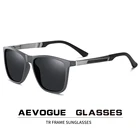 AEVOGUE мужские квадратные Поляризованные солнечные ретро-очки, алюминиево-магниевые дужки, брендовые дизайнерские очки для вождения UV400, мужские классические очки AE0856