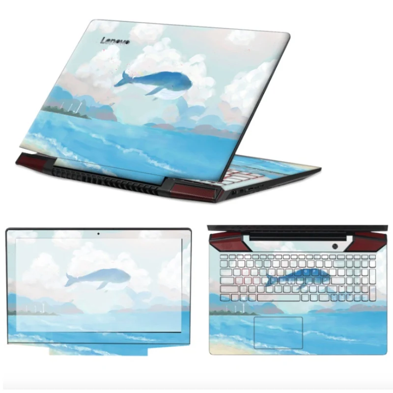 Красивая трехсторонняя наклейка для ноутбука Dell / Lenovo MacBook /Acer/HP/Asus/Alienware/наклейка