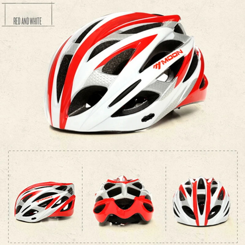 Мужской легкий шлем MOON для езды на велосипеде интегрированный дышащий