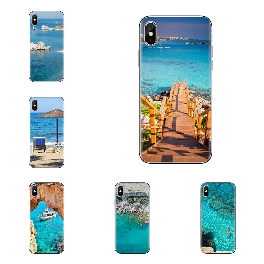 Turquoise Sea Cyprus For Xiaomi Mi3 Samsung A10 A30 A40 A50 A60 A70 Galaxy S2 Note 2 Grand Core Prime TPU Transparent Skin Case |