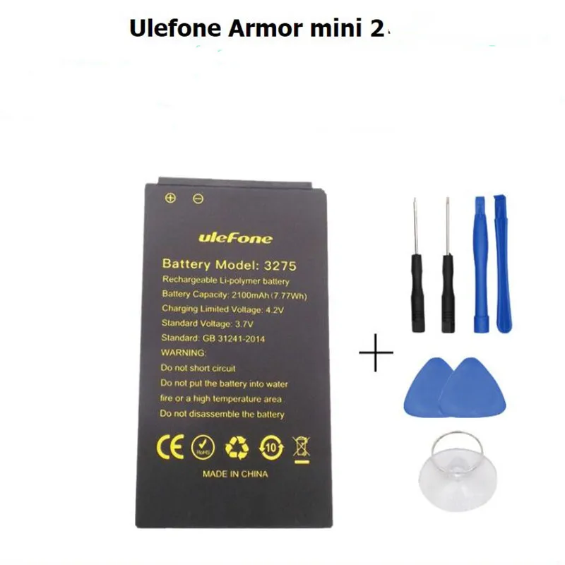 

Мобильный телефон Аккумулятор для Ulefone Armor Mini 2 Аккумулятор 2100 мАч, длительное время ожидания, высокая емкость для батареи Ulefone 3275