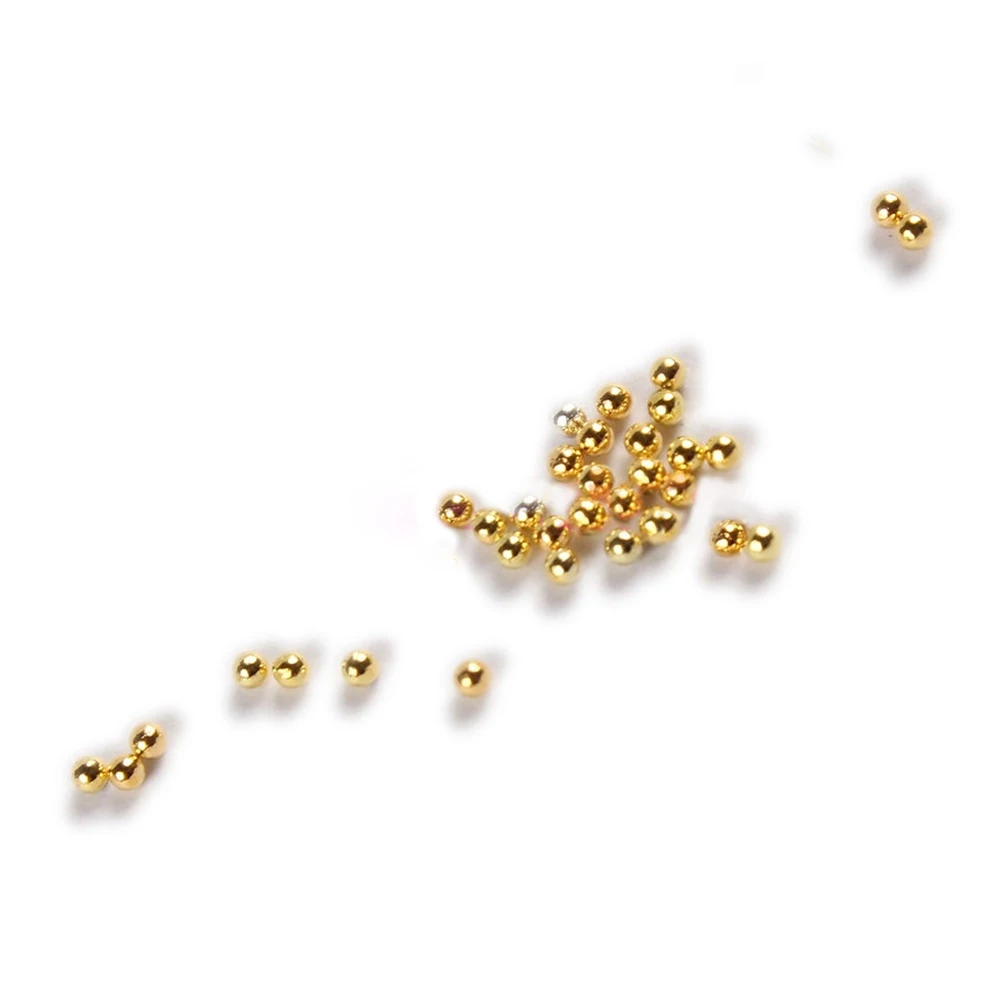

Silver and Golden Nail Art Mini Beads Balls 3D DIY Decoration Wheel Manicure