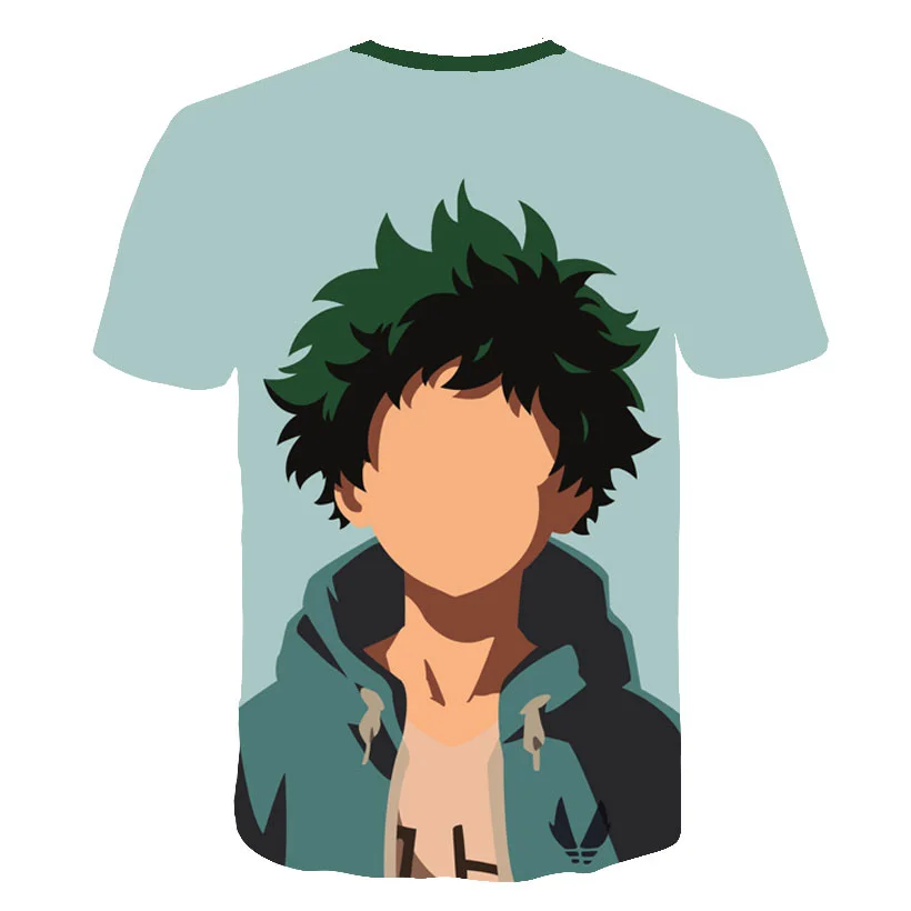 

2021 New My Hero Academia Boku No Hero Academia 3D T Shirts Boy girl Kids Fashion Men Women Children Printed T-shirt Cool Tops