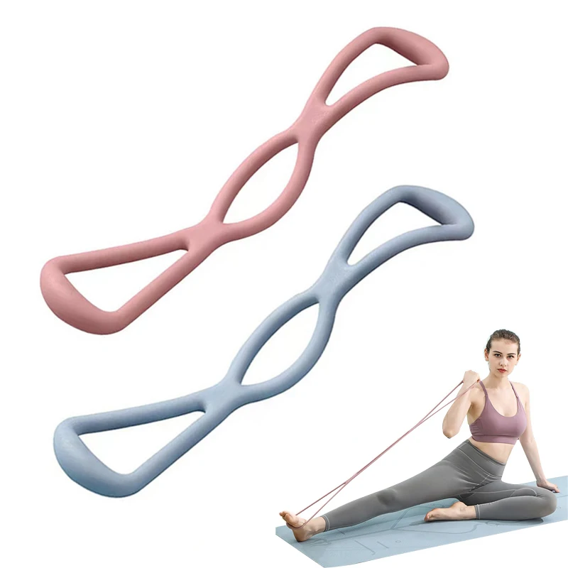 

Yoga Gum Fitness Resistance 8 Word Fitness Pull Rope Chest Back Expander Sports Workout Muscle Trainning Rubber Elastic Bands