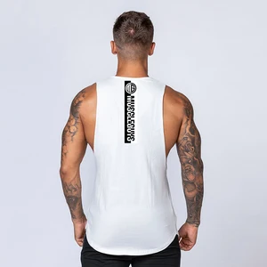 Brand Workout Gym Mens Tank Top Muscle Sleeveless Sportswear Shirt Stringer Clothing Bodybuilding Si