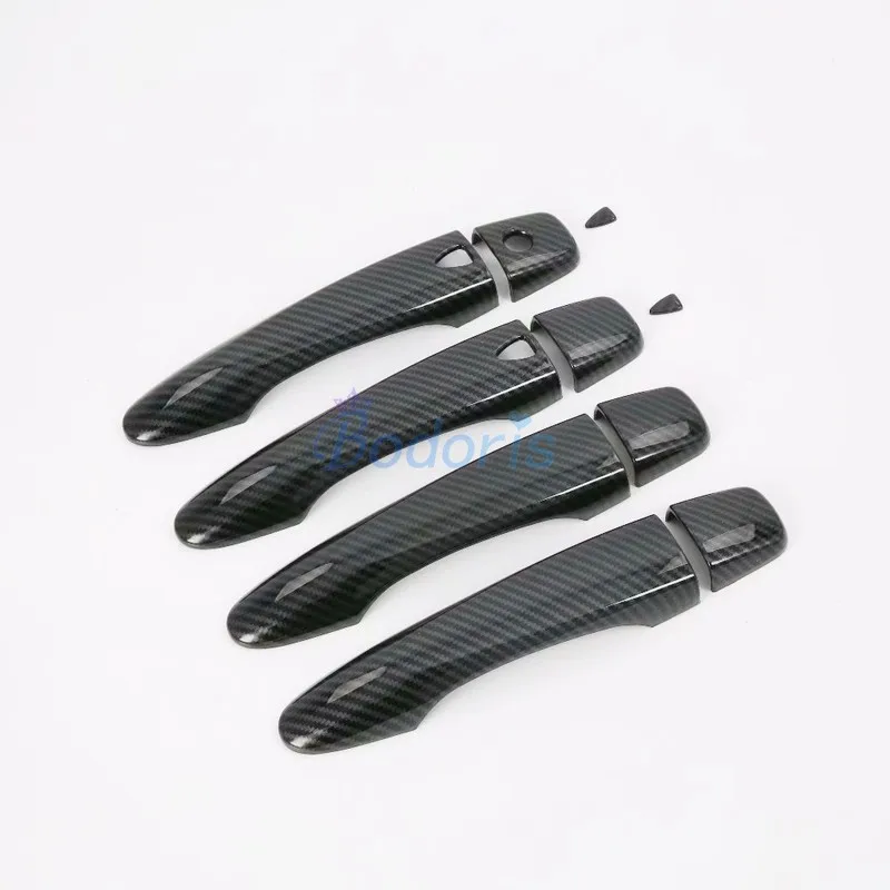 Цветная крышка дверной ручки из углеродного волокна с умным отверстием рамка для