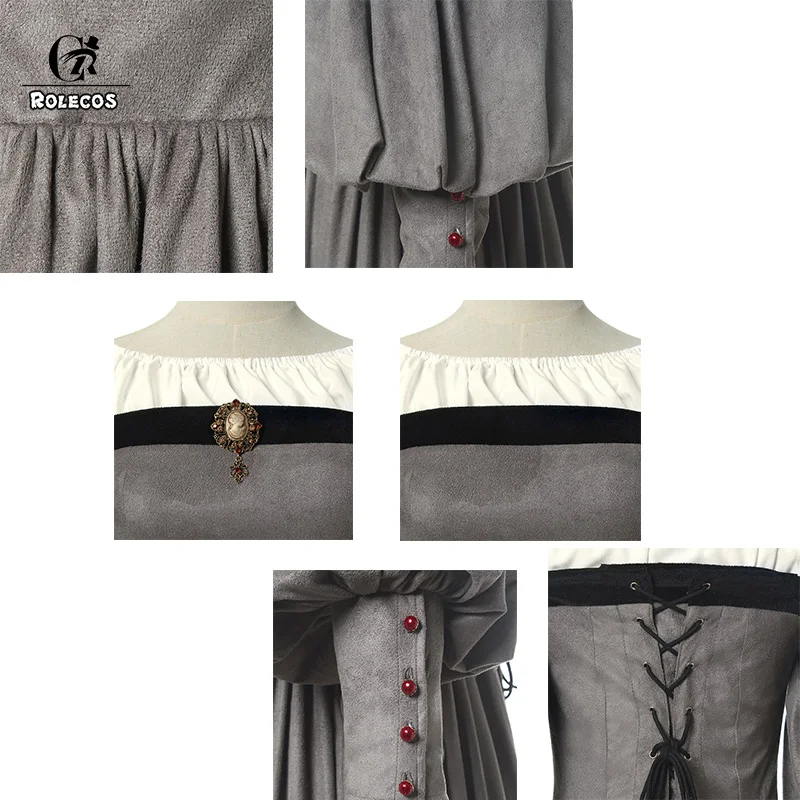 Женское Замшевое платье ROLECOS длинное мягкое вечернее в стиле ретро средневековой