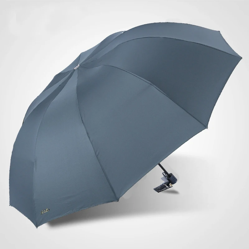 

152CM Top-quality Umbrella Men Rain Woman Windproof Large Paraguas Women Sun 3 floding Big Family Umbrella Outdoor Parapluie