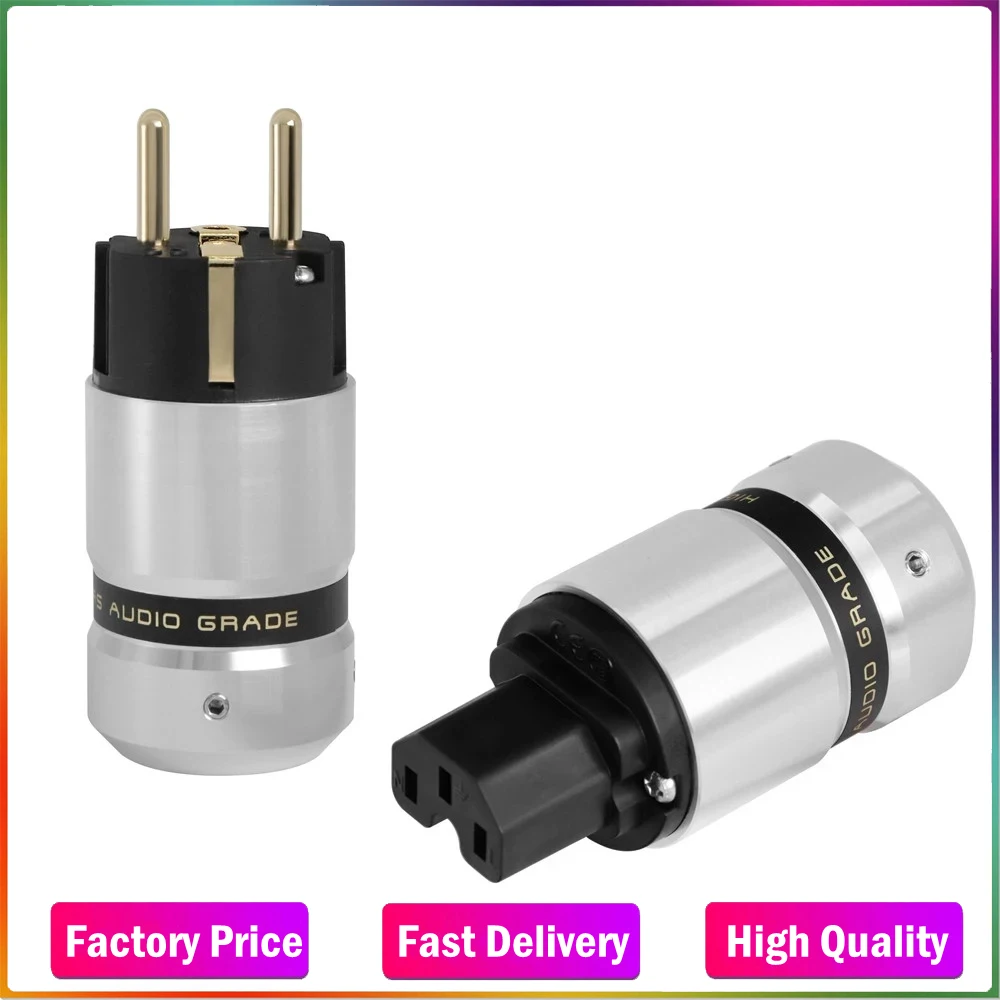 

Hi-End Gold Plated Schuko Power plug IEC Connector for DIY Mains power cable