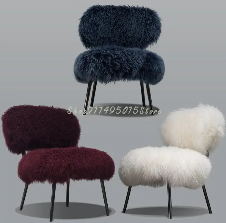 Nordic чистый красный шерстяной надувной шезлонг диван кресло Спальня стул для