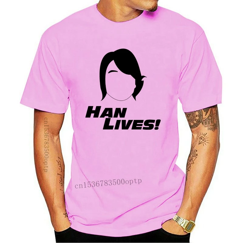 

New Han Lives Casual Short Sleeve Men Summer T-shirts Male Funny Print T Shirt Round Neck Tees