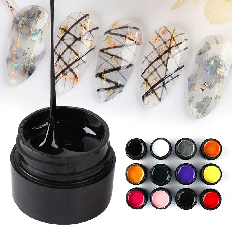 

1 шт. маникюрный растягивающийся клей для рисования ногтей лак Паук Паутина лак для рисования лайнер сильный растягивающийся японский клей ...