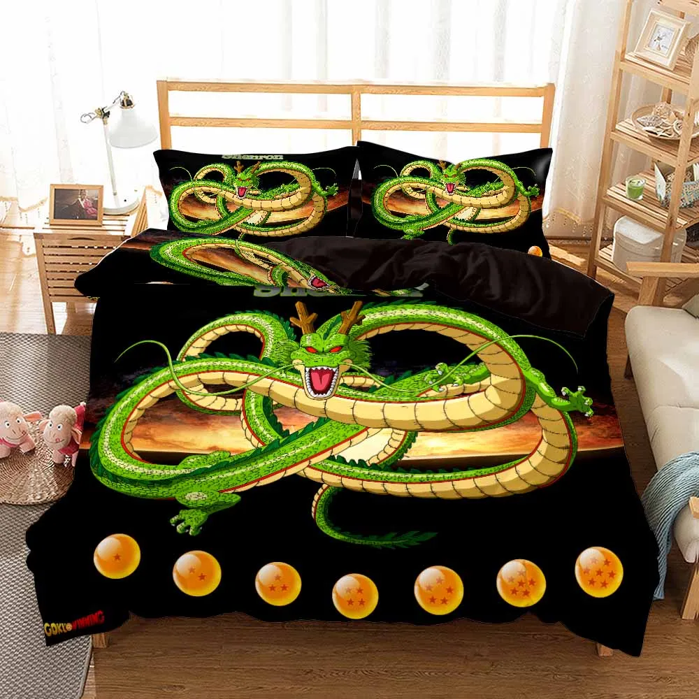 Новые корейские носки из хлопка, хлопковые Dragon Ball Z Комплект постельного белья наволочка близнец полный queen King Размеры для мальчиков и девочек, Комплект постельного белья 2/3 шт. набор пододеяльников