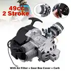 2-тактный Карманный велосипедный двигатель 49cc, воздушный фильтр двигателя мотоцикла Pullstart, четырехтактный карманный велосипед, кросс-Байк, вездеход