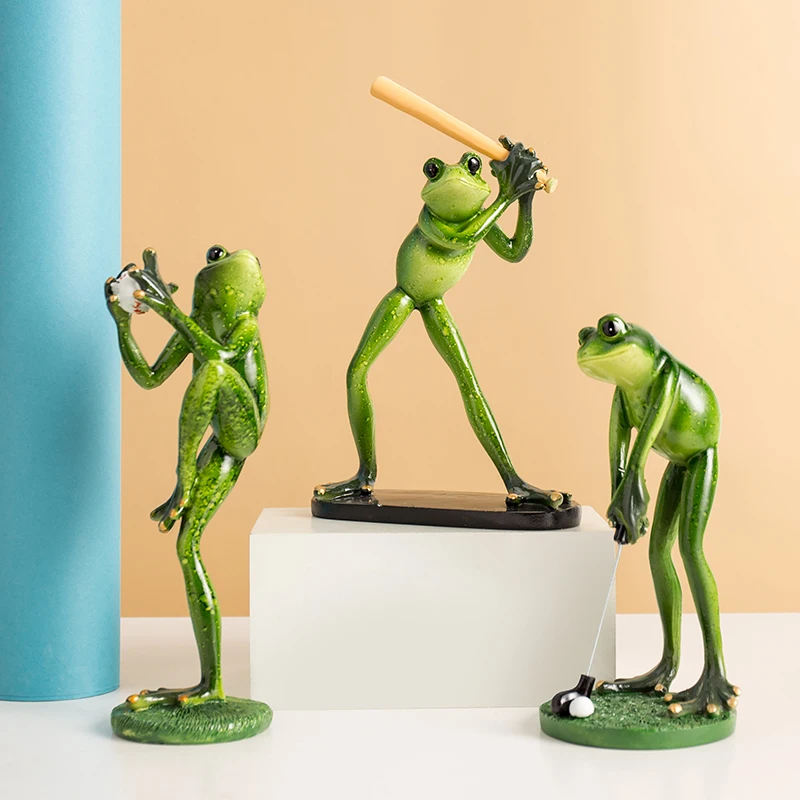 Статуэтка декоративная лягушка статуя для подарка домашний офисный стол садовый
