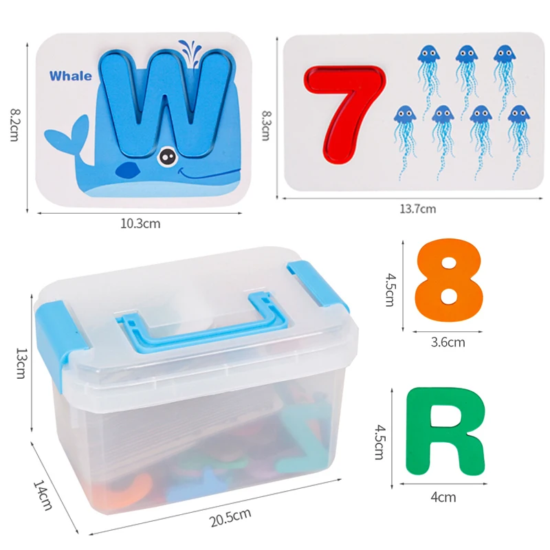 

Wooden Alphabet Numbers Cards Baby Montessori Set Early Education Toys Puzzle Matching Games Kids Learning Math Language Toys