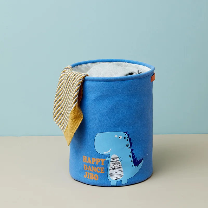

Household Cartoon Cloth Dirty Clothes Bucket Large Foldable Waterproof Storage Basket for Home Organizer