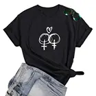 Лесбийская рубашка, феминистская забавная футболка, женские топы, летняя женская Повседневная футболка из хлопка с коротким рукавом, женская футболка