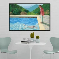 posters prints david hockney pool with two figures canvas painting quadros wall art picture for living room home decor cuadros