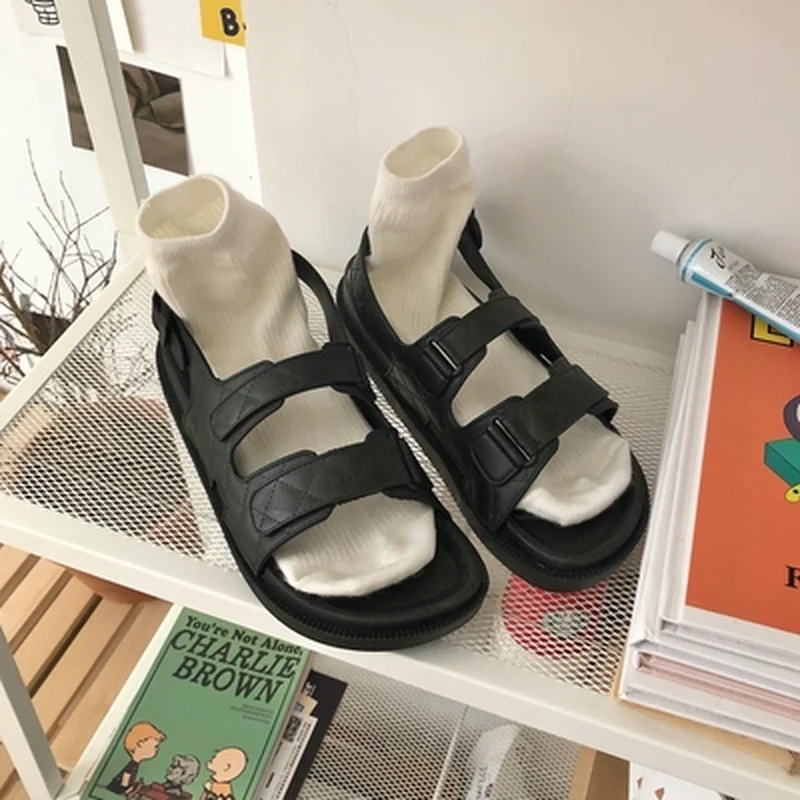 

2021 New Summer All-match Breathable Simplicity Women Sandal Non-slip Flat Casual Sandals for Ladies Comfortable Lazy Shoe Women