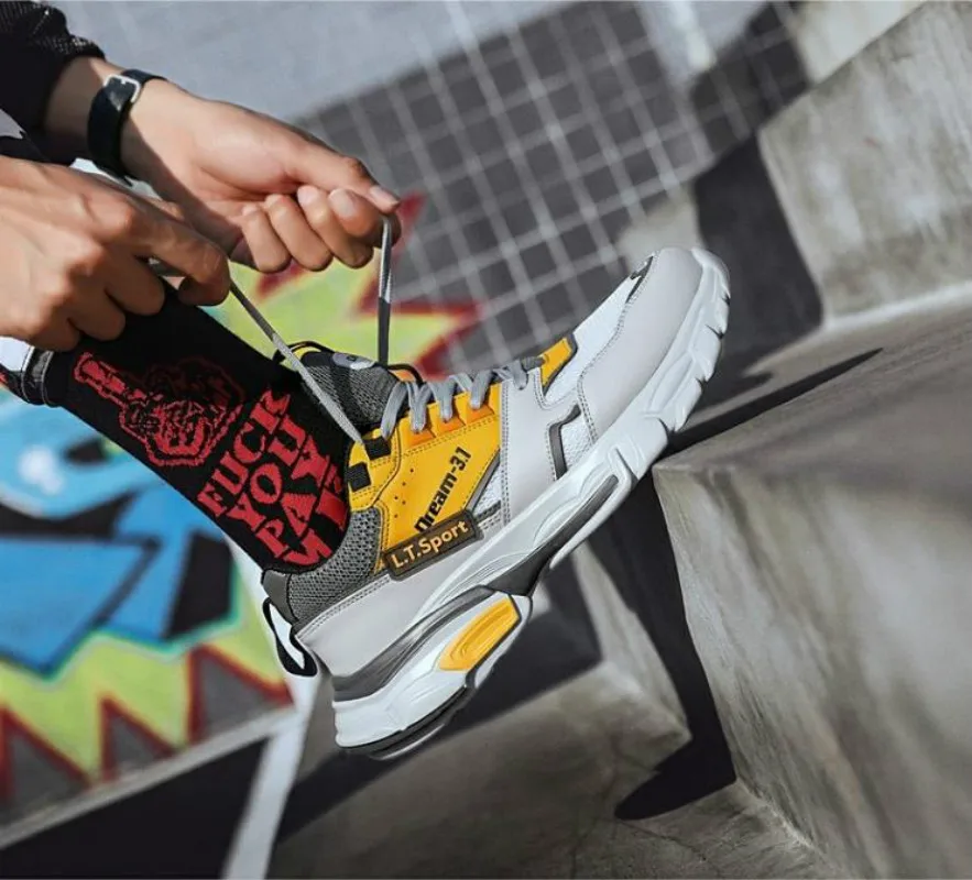 

EXCARGO Casual Men Shoes Fashion Sneakers White Man Spring Breathable Zapatillas Hombre Leisure Shoes Men Tenis Masculino